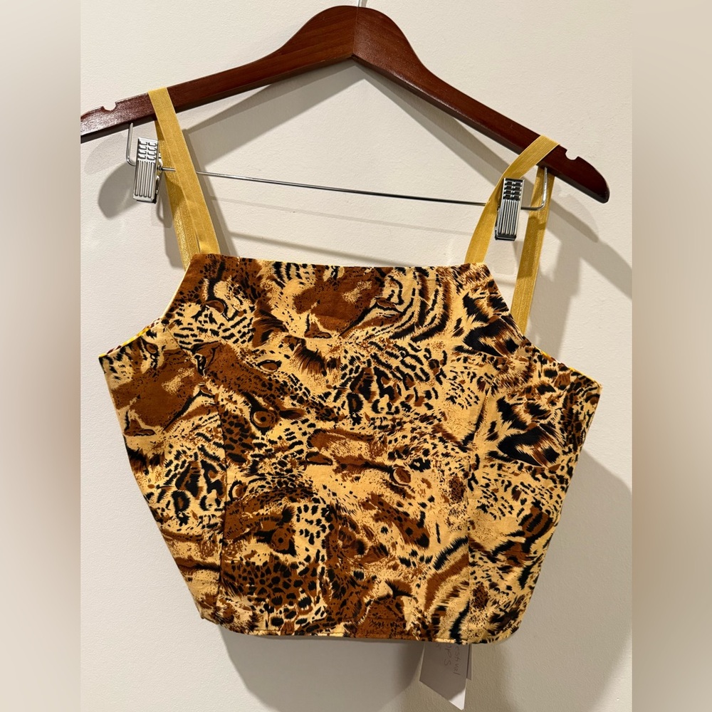 Mamie Ruth Leopard Print Women's Top Size S/M